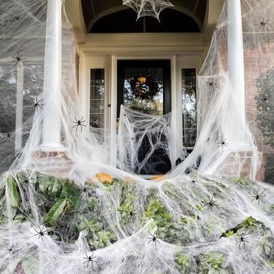 Inspire Essentials Stretchable Spider Web Halloween Decor Stretchable Spider Web Halloween Decor