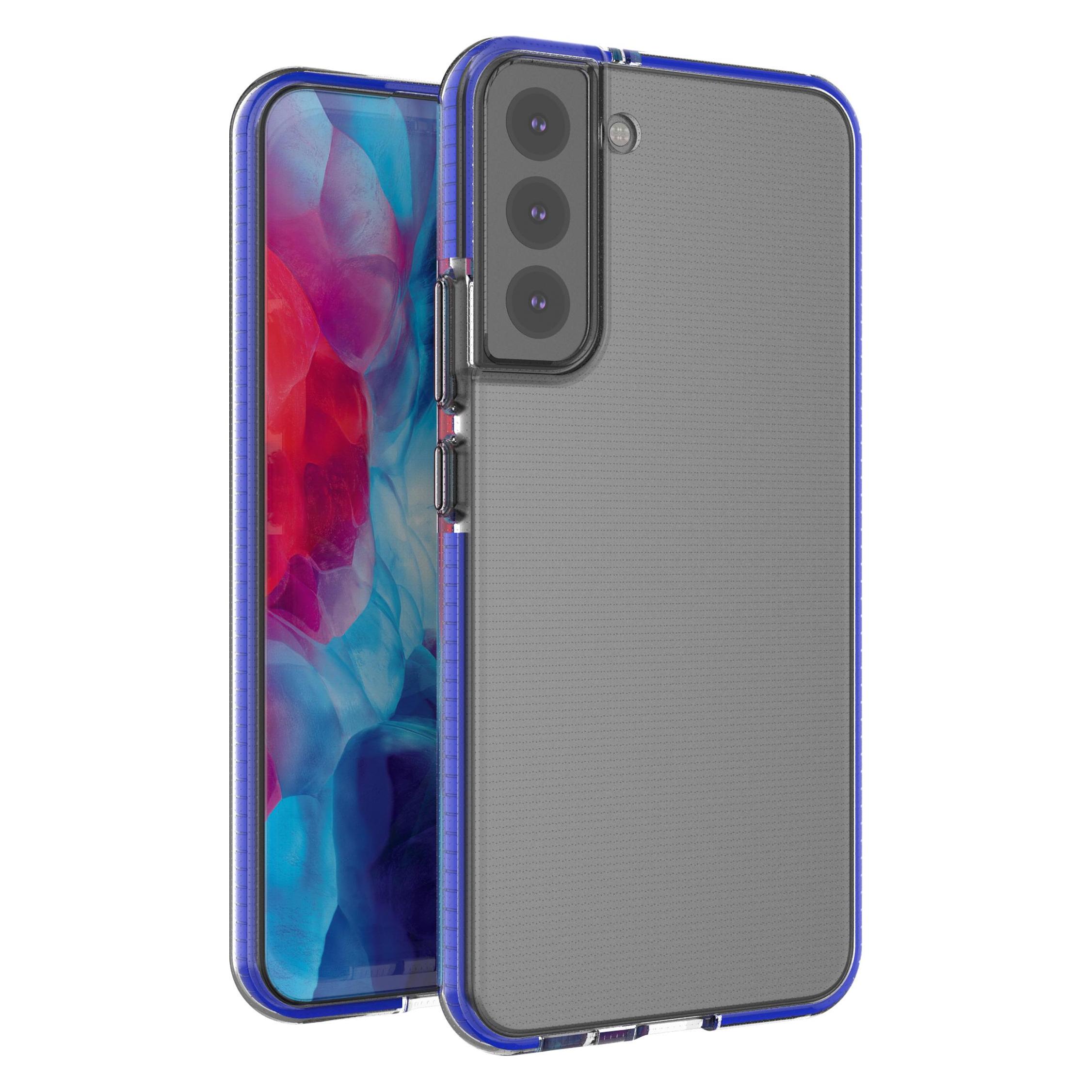 Hurtel Spring Case Cover Gel Cover mit Farbrahmen für Samsung Galaxy S22+ (S22 Plus) Dunkelblau (Samsung Galaxy S22+) (1404978613)