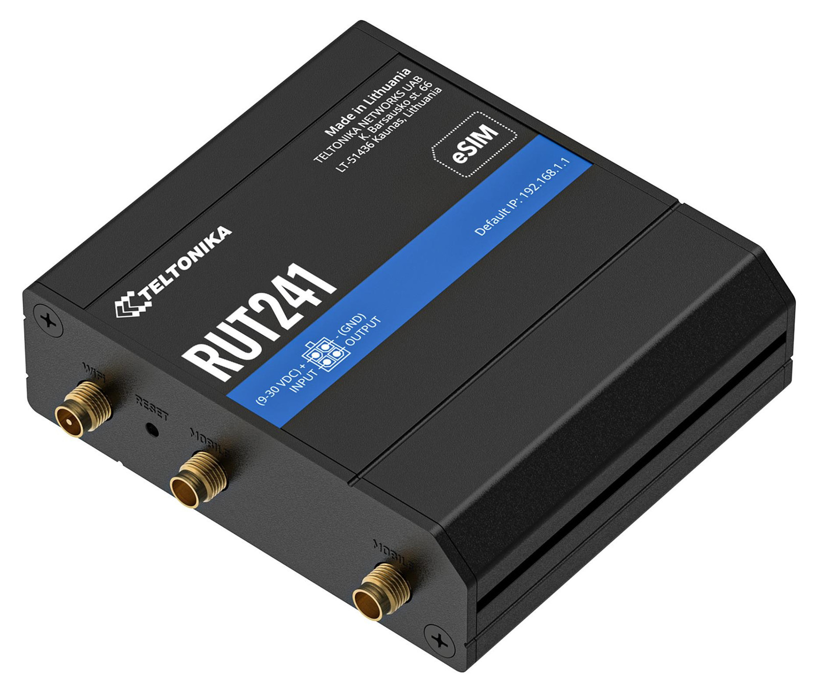 Teltonika RUT241 LTE/4G/3G/2G WiFi Industrie Router, eSIM-versie