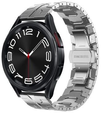 Everyday Crate Samsung Galaxy Watch 6 Classic Stainless Steel Watch Band Premium Metal Watch Strap silver