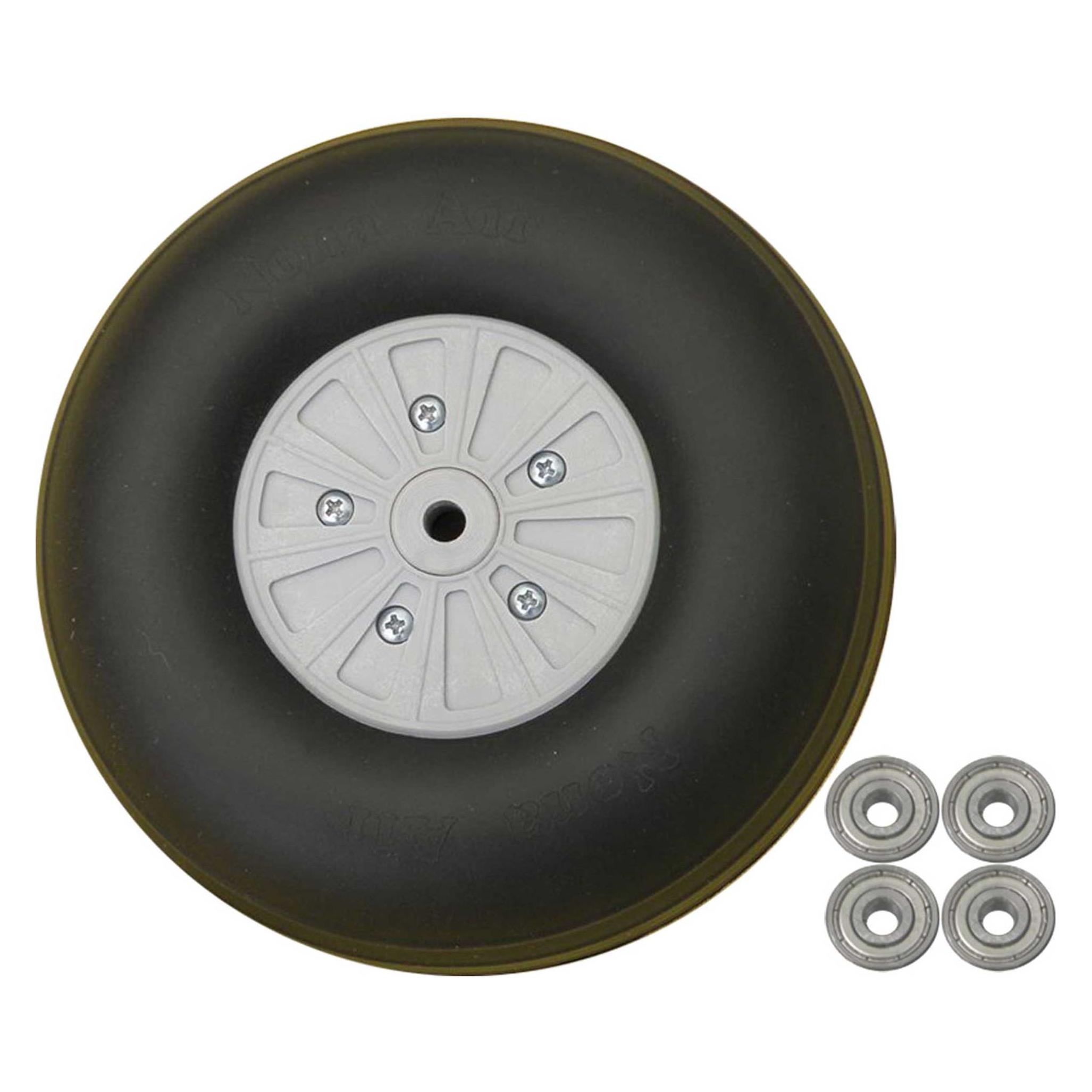 Planet-Hobby Räder Heavy Duty ca. 130 x 35 mm 2Stk. mit Kugellager, geschlossene felge (N3103e)