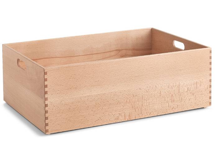Holzkiste ZELLER PRESENT, beige (natur), B:60cm H:21cm T:40cm, Massivholz, Aufbewahrungsboxen, Holzkiste, für jeden Bedarf