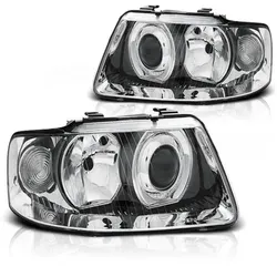 Design Scheinwerfer passend für Audi A3 8L Facelift 00-03 chrom