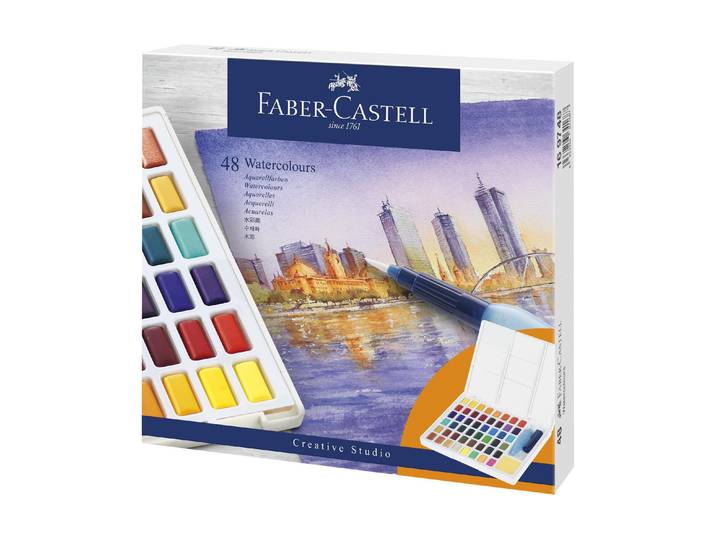 Aquarellstifte FABER-CASTELL Waterco , bunt, Kunstfaser, Stifte, Aquarellstifte