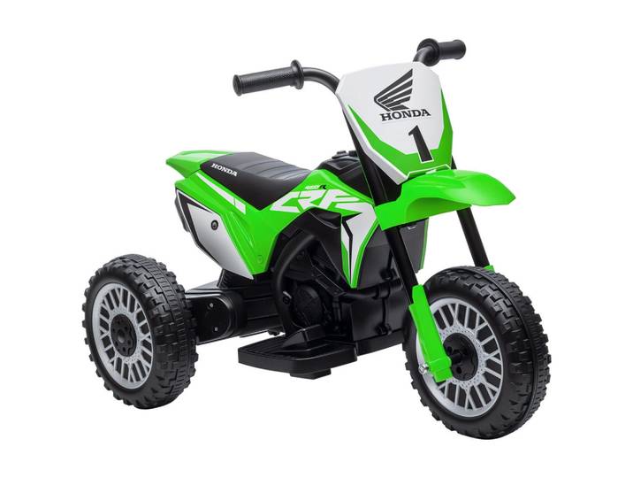 ComfortXL Kindermotorrad De-06195 mit Soundeffekten und Dreirad-Design Grün, Kunststoff, Metall, 40.5x43.5x71 cm, Freizeit & Co, Gartenspielzeug, Kinder-Elektrofahrzeuge