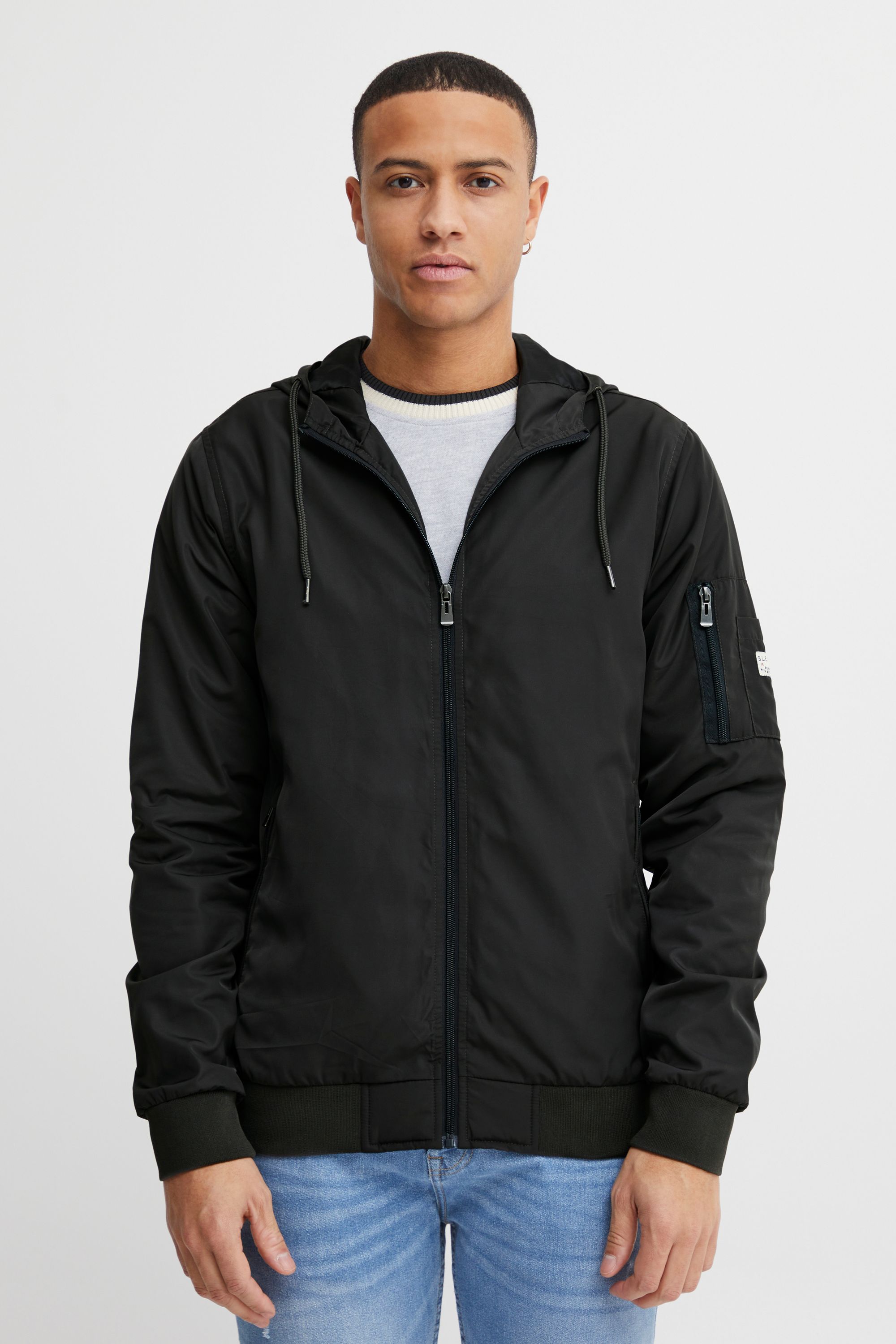 Windbreaker BLEND "Windbreaker BHRazy", Herren, Gr. XXL, schwarz, Obermaterial: 100% Polyester PES., Jacken Windbreaker