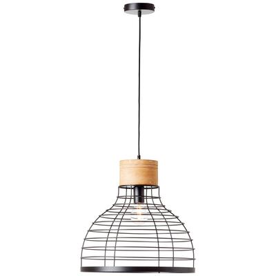 BRILLIANT Pendelleuchte "Avia", schwarz (schwarz, holz), 1, Ø 47cm H: 135cm, 1 Stk., Leuchten, höhenverstellbar - dimmbar - 135cm Höhe - E27 Fassung, Pendelleuchte