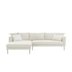 Jette Home Ecksofa aus Cord Tierra Fuego ¦ weiß ¦ Maße (cm): B: 284 T: 178.0