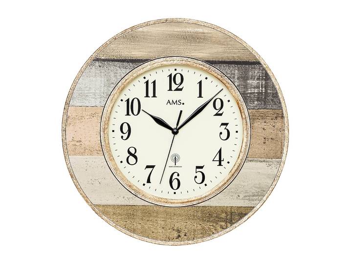 Wanduhr Lepanto Kunststoff Ø 35cm Braun