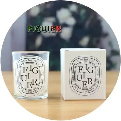 Quick Pick Pro Elegant Wedding Gift, Clear Scented Candle In Crystal Glass Jar, Long Lasting Fragrance figuier