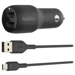 Belkin BoostCharge 24 W 2x USB -A Kfz-Ladeadapter, schwarz