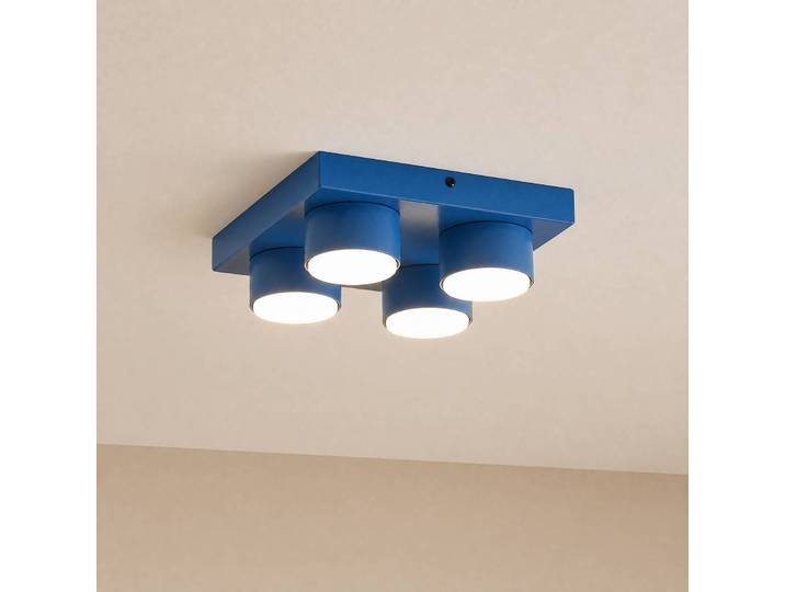 Deckenlampe Brix TK Lighting, dimmbar, blau, für Wohn- / Esszimmer, Metall, Modern, Deckenlampe
