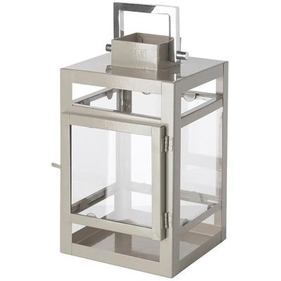 Kerzenlaterne FINK "KENIA, Laterne", beige, B:12cm H:20cm T:11,5cm, Metall, Kerzenhalter