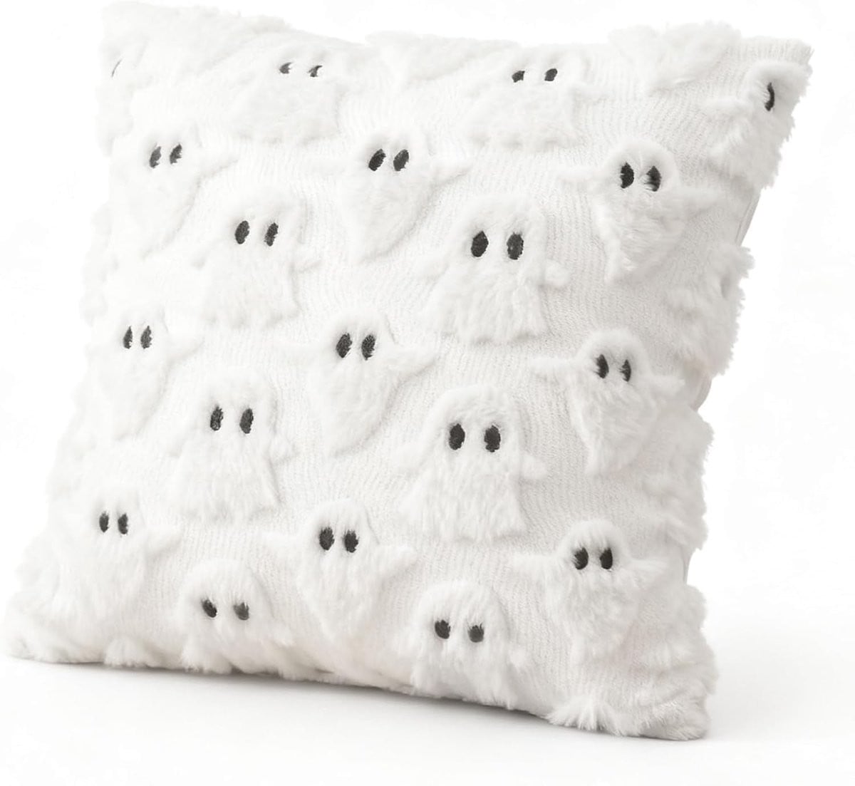 Halloween Kussenhoes met Spookdesign, Zachte Pluche Decoratieve Kussenhoes, 45 x 45 cm