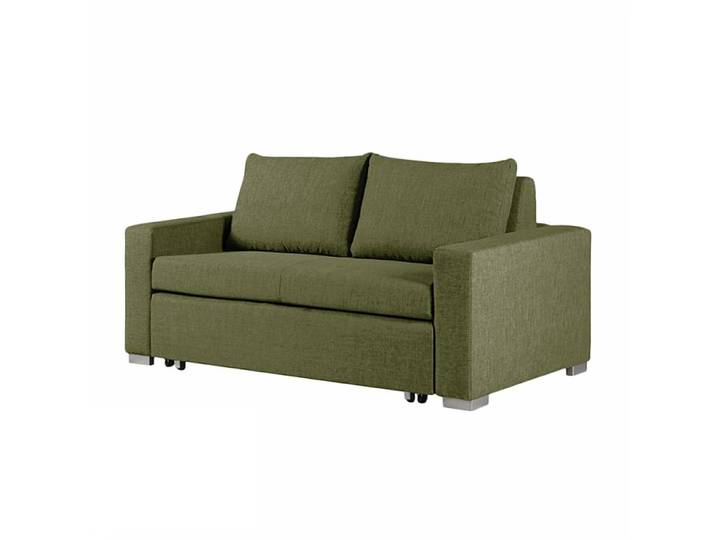 Schlafsofa Basic Grün/Grün Stoff Doran 193cm mit Schlaffunktion Modern