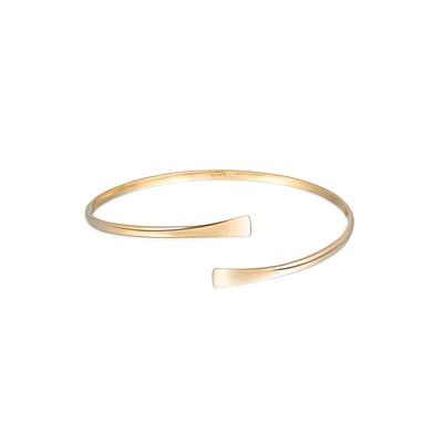 Armreif ELLI "Armband Armreif Offen Elegant 925 Silber vergoldet" Gr. 240, gold, Armbänder, Damen, Silber 925 (Sterlingsilber), Armreif