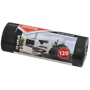 Office-Products Müllsäcke 22022232-05, 120 Liter, exta stark, schwarz, 10 Stück