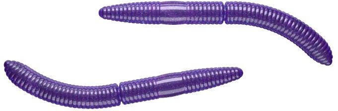 Libra Lures Fatty D'Worm 65 Cheese-020 - Purple W/glitter