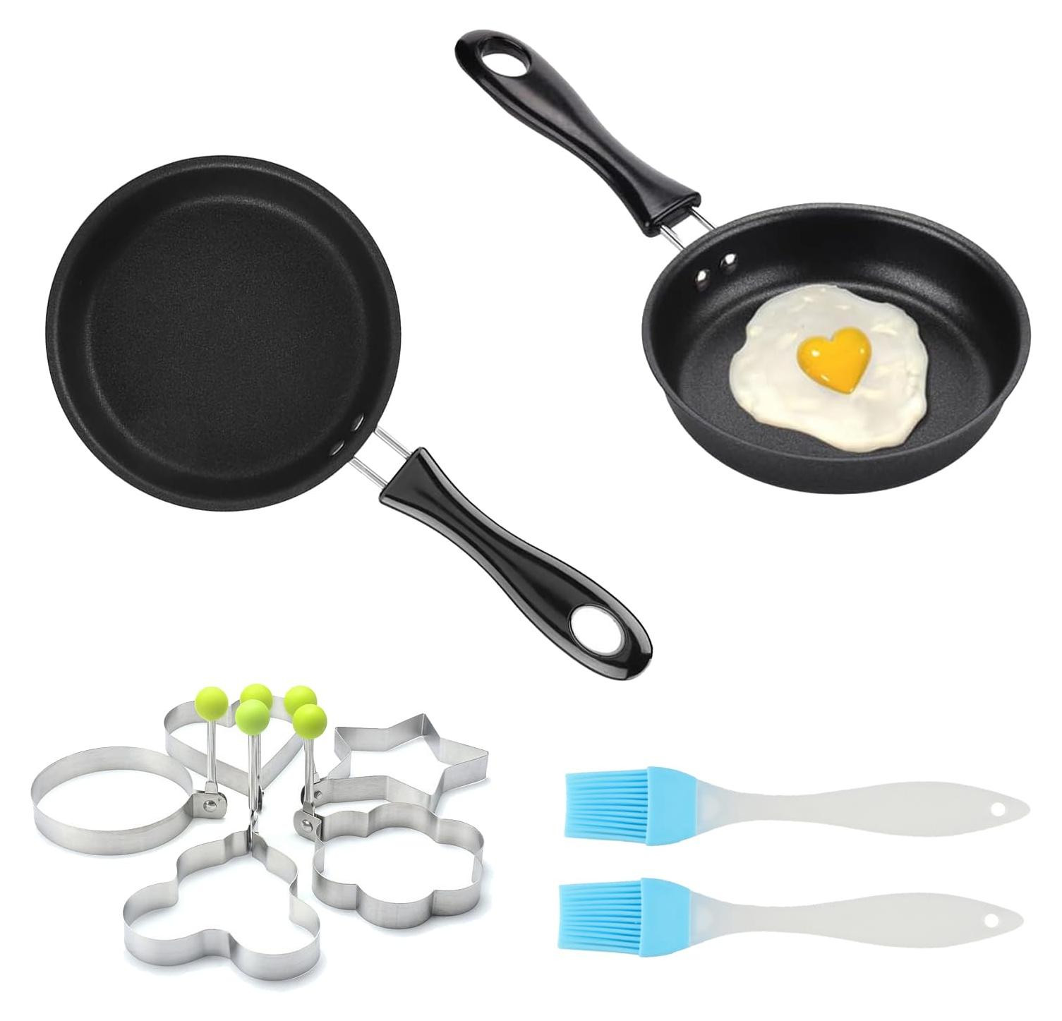 Dripio Set van 2 Mini-koekenpannen met accessoires, 12 cm, met antiaanbaklaag