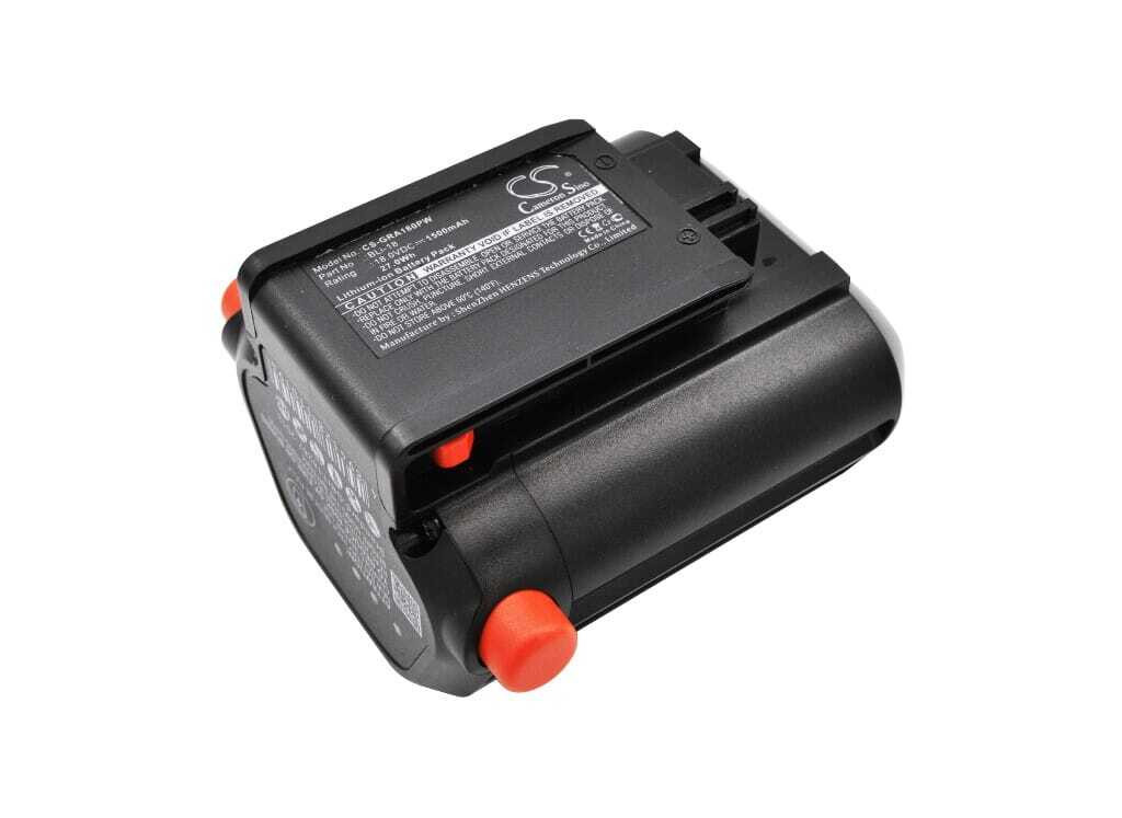 Vervangingsaccu voor tuingereedschap, 18V, 1500mAh, Li-ion