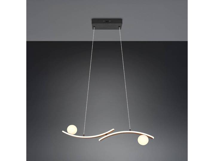 Trio Lighting Hängeleuchte Napoli, dimmbar, schwarz, für Wohn- / Esszimmer, Metall, Modern