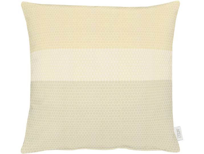 Dekokissen APELT Rayon Gr. 1, beige (natur, gemustert), B:48cm L:48cm, Polyester, Dekokissen_Sitzkissen_Kissenhüllen, Dekokissen, Kissenhülle ohne Füllung, 1 Stück