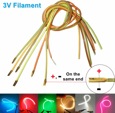 Inspire Essentials Flexible LED Filament Strip Retro Edison Style 3V Ultra Slim Lighting 5 300mm