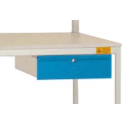 Manuflex LD4123.5012 ESD ESD-Einzelschubfach in Lichtblau RAL 5012, mit Schloss, BxTxH = 425 x 550 x 135 mm
