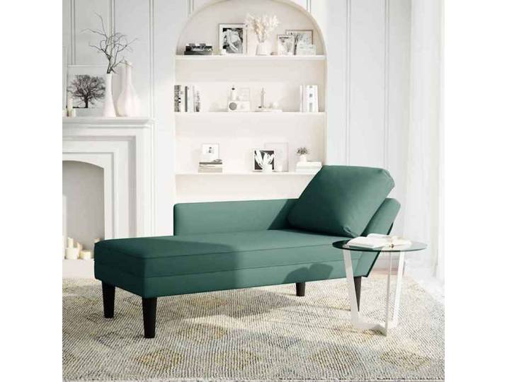 CHEZ JILI* Fauteuil long - RUIGOU - Single Canapé de repos et coussin - RUIGOU - Single Canapé de repos et accoudoir droit vert
