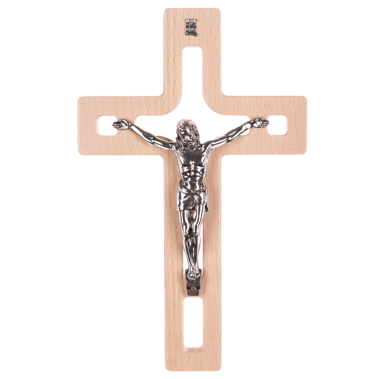 Luda Studio Modern houten Passiekruis voor wandmontage, B/D/H: 30 x 18 x 1,8 cm