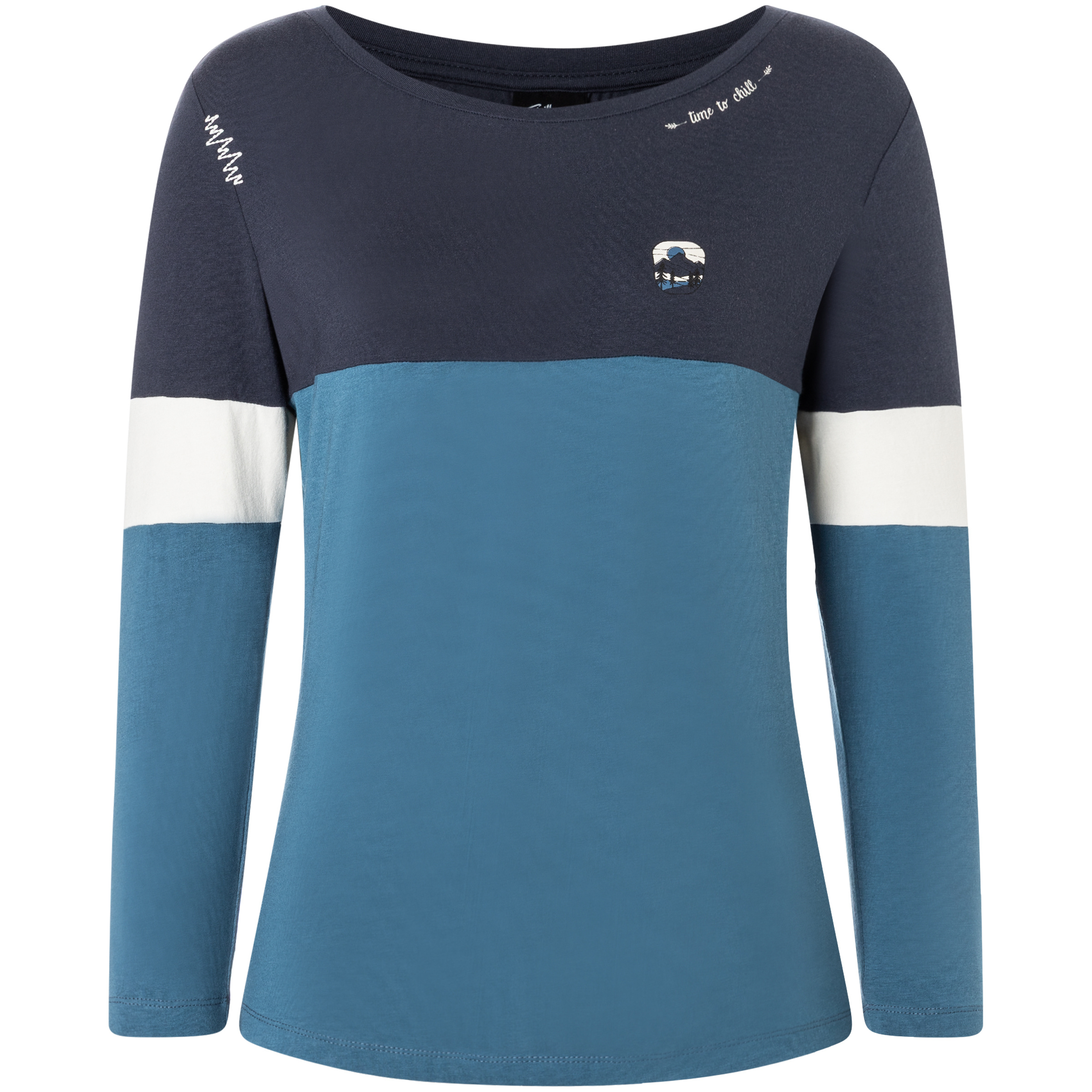 Chillaz Bergzeit Balanced Sunset Damen Longsleeves blau Größe L Lifestyle Hautfreundlich