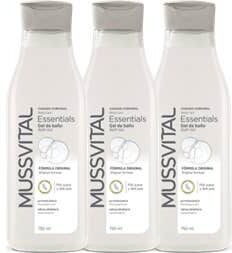 MUSSVITAL Essentials Gel de Baño Fórmula Original 3x750 ml