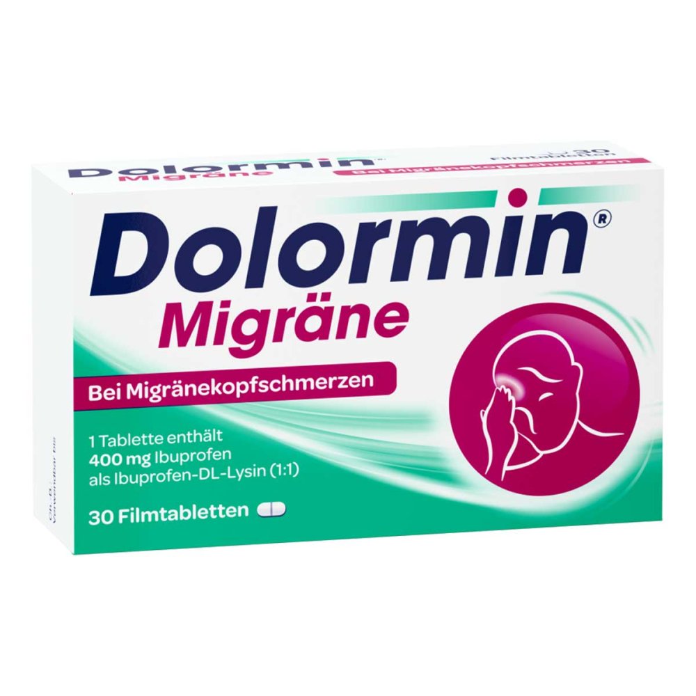 Kenvue Germany GmbH (OTC) Dolormin Migräne 400 mg Ibuprofen bei Migränekopfschmerzen 01754592