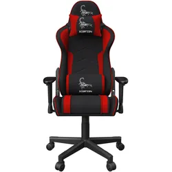 Gembird Gaming chair SCORPION juodas/red mesh, Gaming Stuhl, Rot, Schwarz