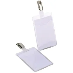 Durable Namensschild mit Clip für Betriebsausweise 90x60mm VE=25 Stück