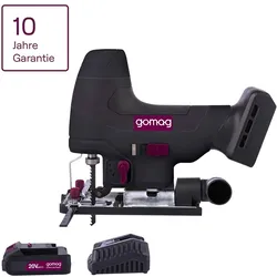 Gomag Akku-Stichsäge GO-STS254BL 20V  Sägehub 25,4mm 2,0 Ah Starterkit