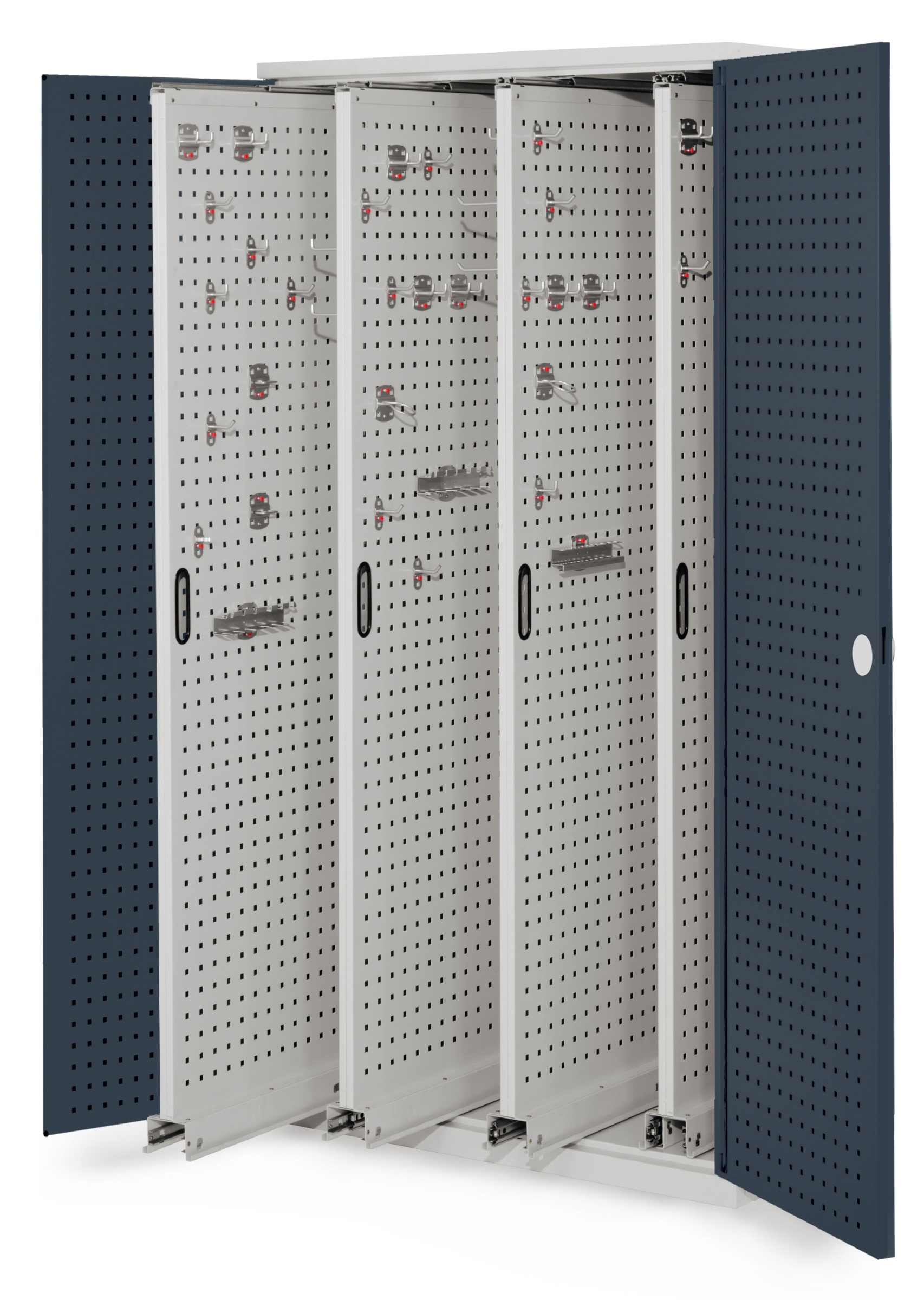 Kappes Systeme Kappes ®RasterPlan Vertikalschränke 1950x1000x600mm Modell 83 Lochplattentüren anthrazitgrau