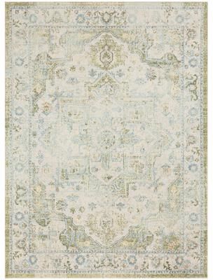 Nourison Abby Machine Washable Indoor only Persian Floral Area Rug.