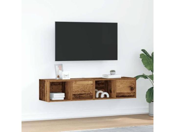 HEFZGDB TV-Schränke 2 STK. Altholz-Optik 60x31x25,5 cm Holzwerkstoff Wandschrank Sideboard Stauraum Möbel Aufbewahrung