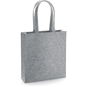 BagBase Einkaufstasche BG723, hellgrau, aus Filz, mit Henkeln, 37 x 41 cm