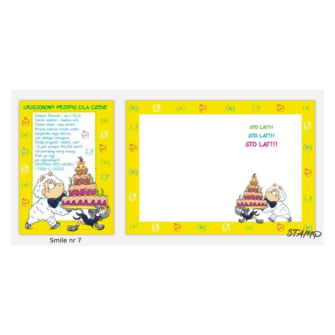 Stamp Smile B6 Karte + Umschlag Muster Nr. 07 Geburtstag (41940445)