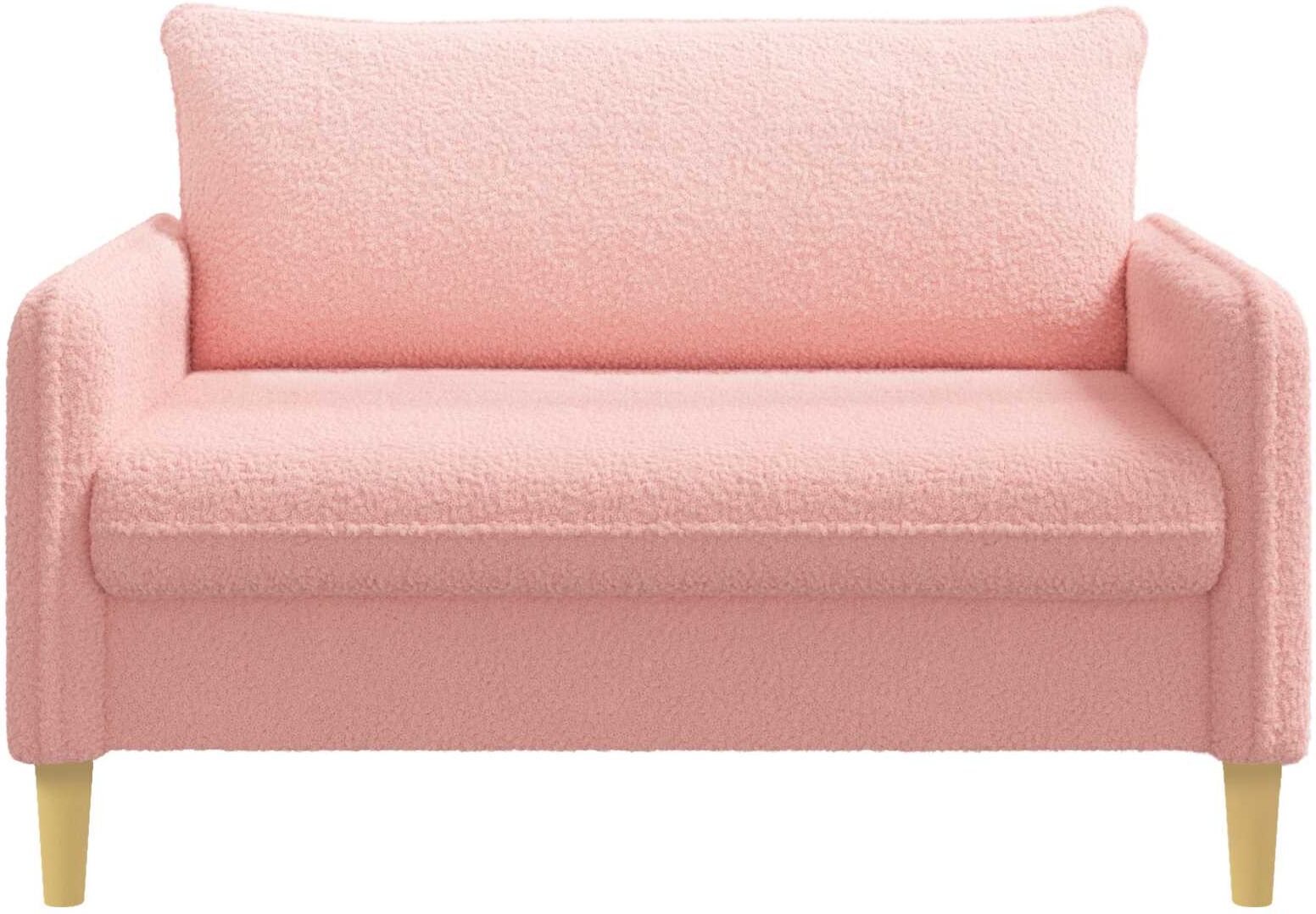 vidaXL Fauteuil XXL Rose Bouclé