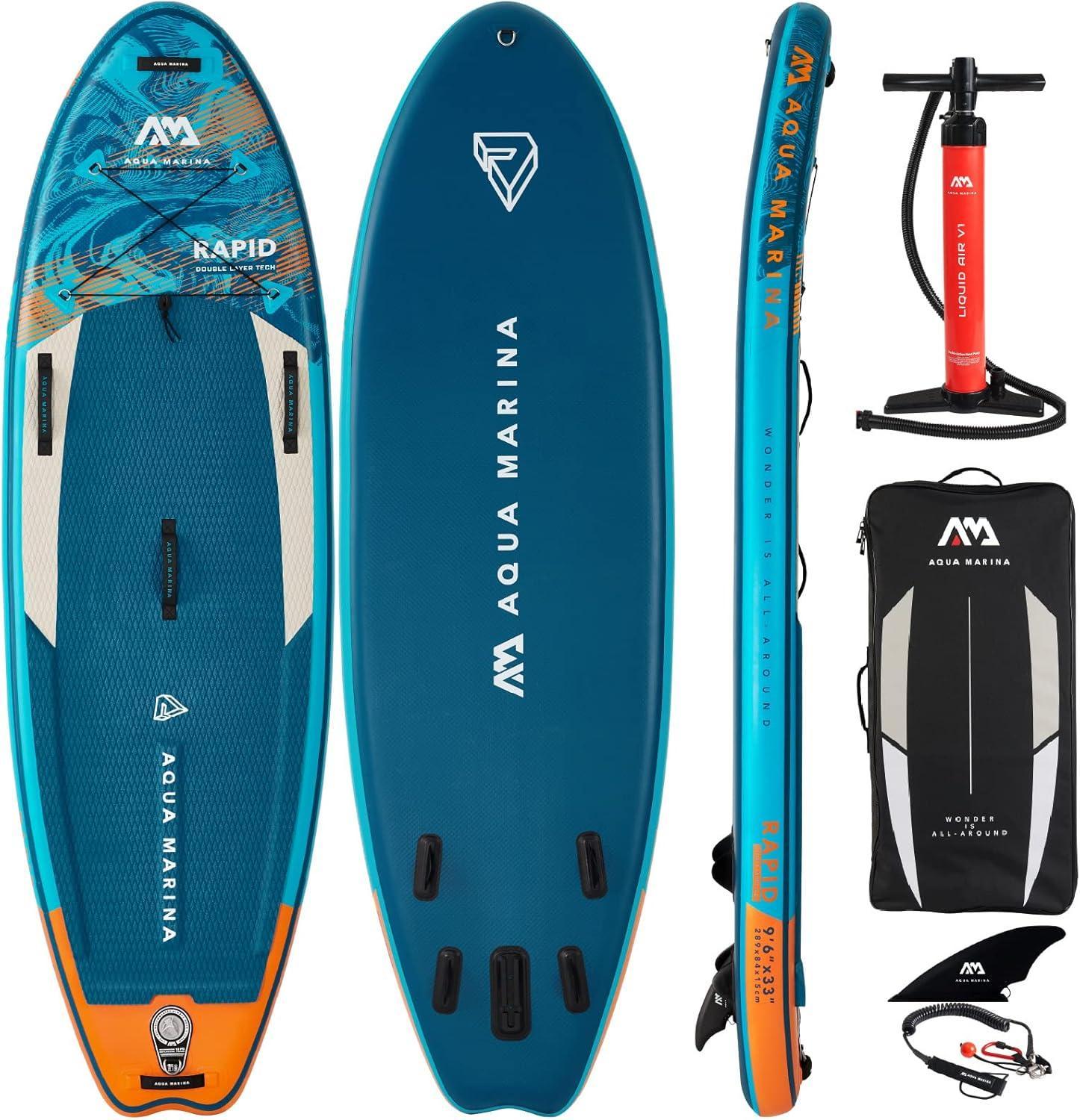 Aqua Marina Rapid 9'6" SUP Board Wildwasser Fluss Komplett-Set 130 kg