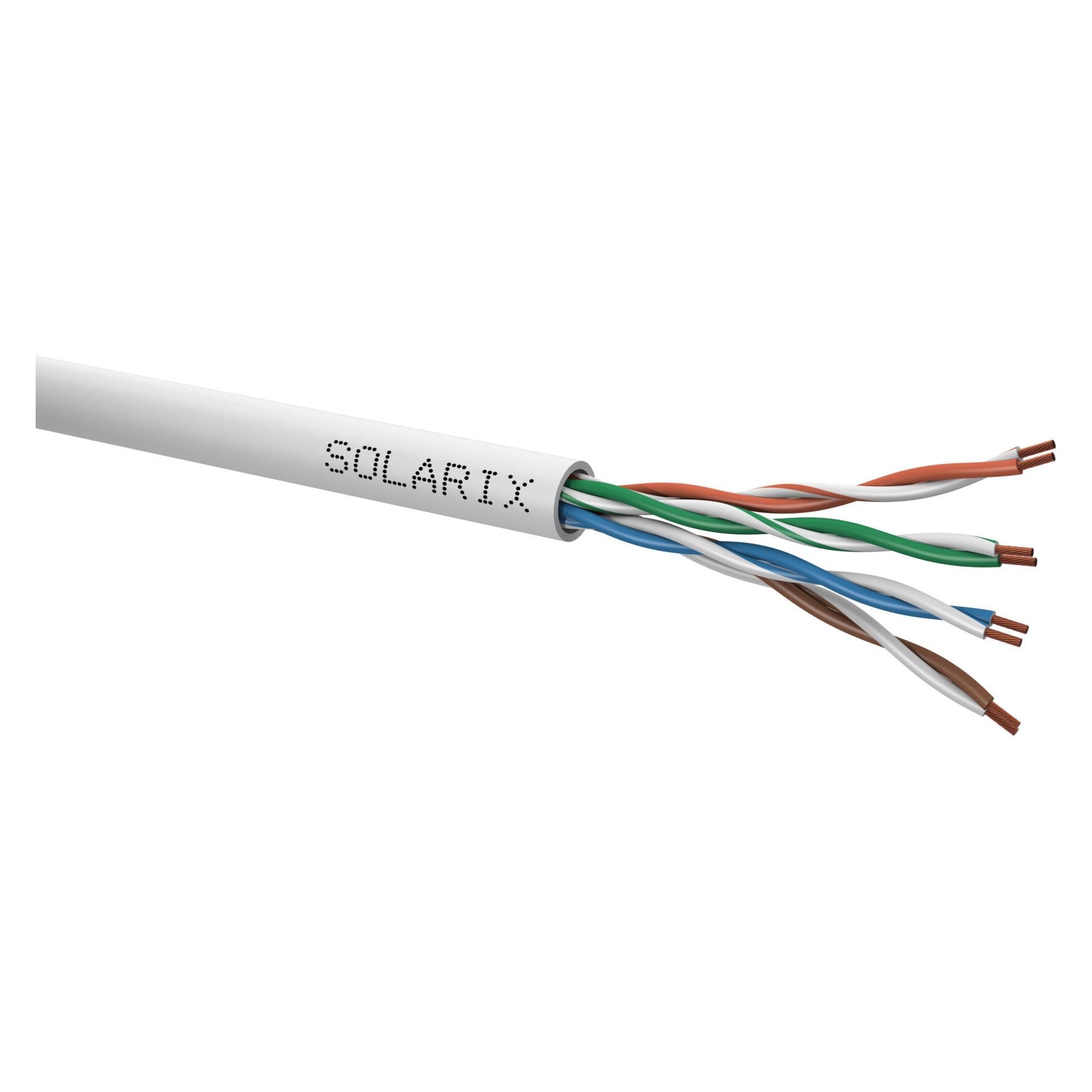Solarix Instal.kabel CAT5E UTP PVC lanko (UTP, CAT5e, 305 m) (27800302)