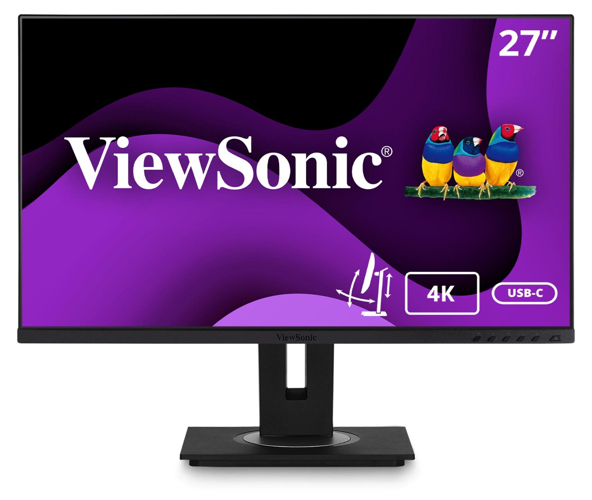 Viewsonic VG Series VG2756-4K, 68,6 cm (27"), 3840 x 2160 Pixel, 4K Ultra HD, LED, 5 ms, Schwarz