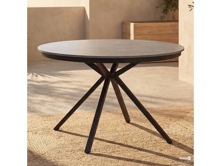 Esstisch Arlo Ø 120cm Grau