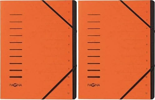 PAGNA Ordnungsmappe "Sorting File", 12 Fächer, orange