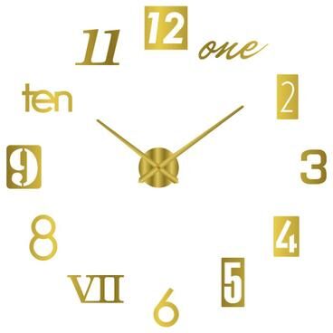 Inspire Essentials Modern DIY 3D Wall Clock Large Acrylic Mirror Stickers For Home Decor 9