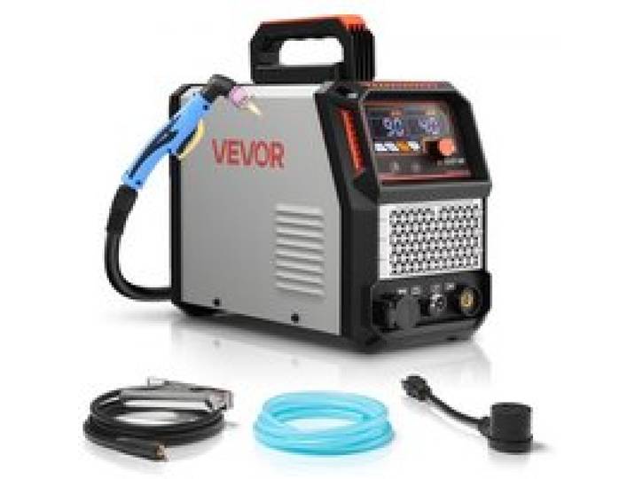 VEVOR Plasmaschneider, 50 A berührungslose Pilotlichtbogen-Plasmaschneidgerät, Digitalanzeige IGBT-Wechselrichter mit 2T/4T-Funktion & einstellbarer PA/PT-Zeit für Heimreparaturen, Werkstätten