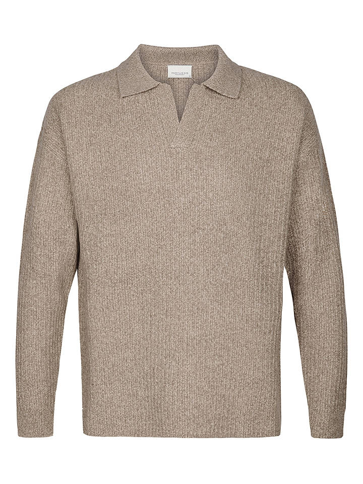PROFUOMO Wollpullover in Sand - L
